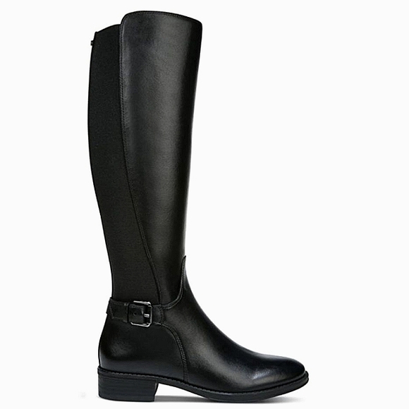 New w/Box Sam Edelman Paxten Black Leather Tall Knee High Riding Boots Size 5.5 - Picture 5 of 5